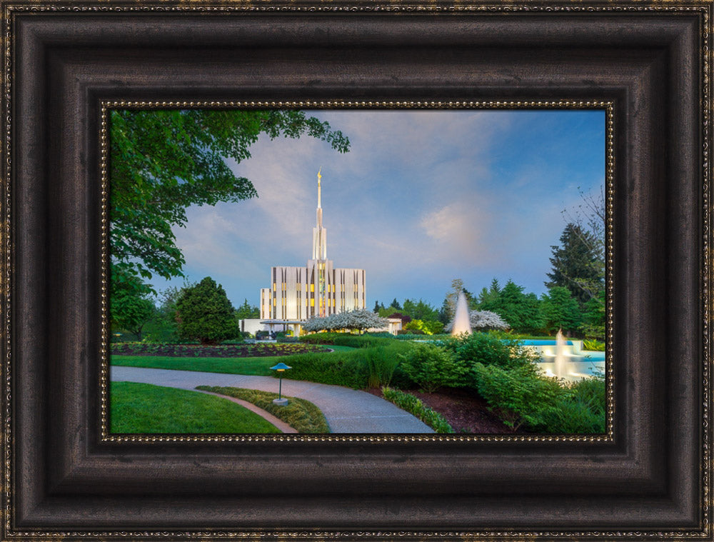 Seattle Temple - Fountains by Robert A Boyd