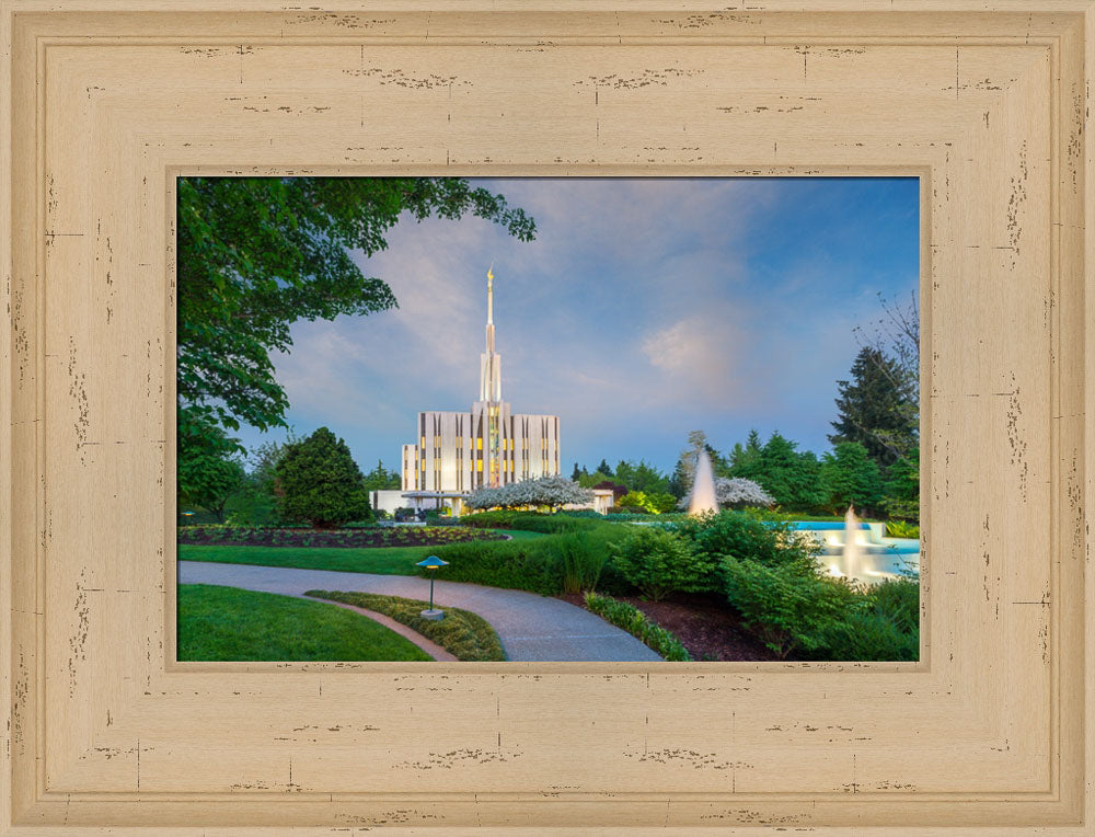 Seattle Temple - Fountains by Robert A Boyd