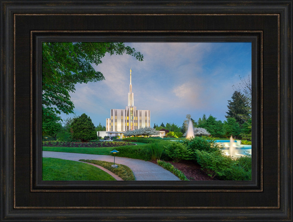Seattle Temple - Fountains by Robert A Boyd