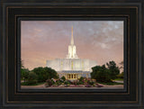 Jordan River Temple - Evening by Robert A Boyd