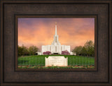 Jordan River Temple - Vibrant Sunrise Panoramic by Robert A Boyd