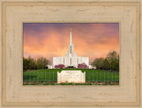 Jordan River Temple - Vibrant Sunrise Panoramic by Robert A Boyd