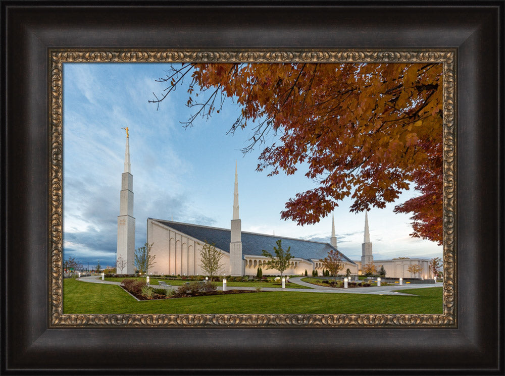 Boise Temple - Fall Trees by Robert A Boyd