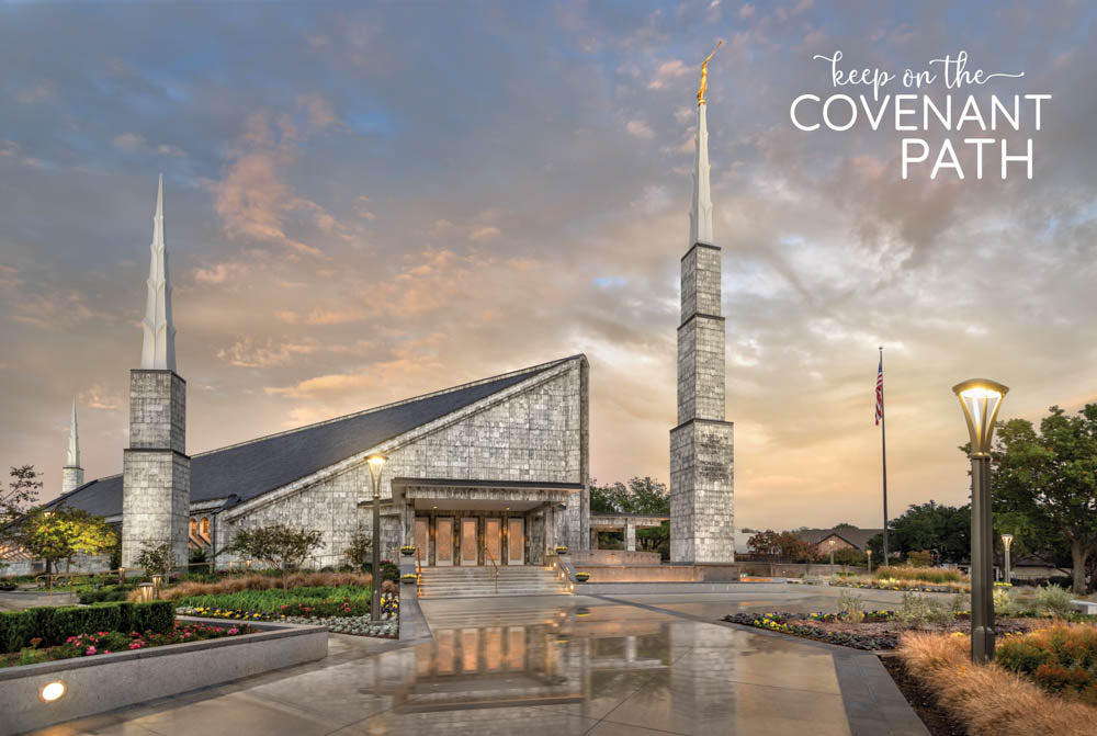 Dallas Temple - Covenant Path 12x18 repositionable poster
