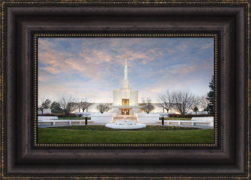 Denver Temple - Winter Sky by Robert A Boyd