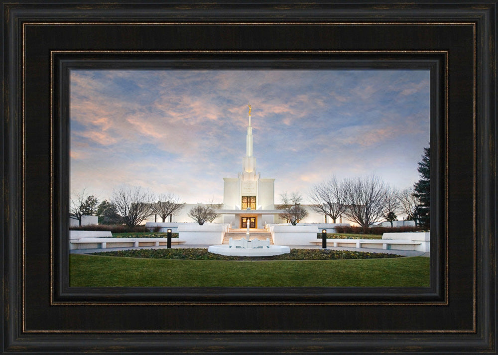 Denver Temple - Winter Sky by Robert A Boyd