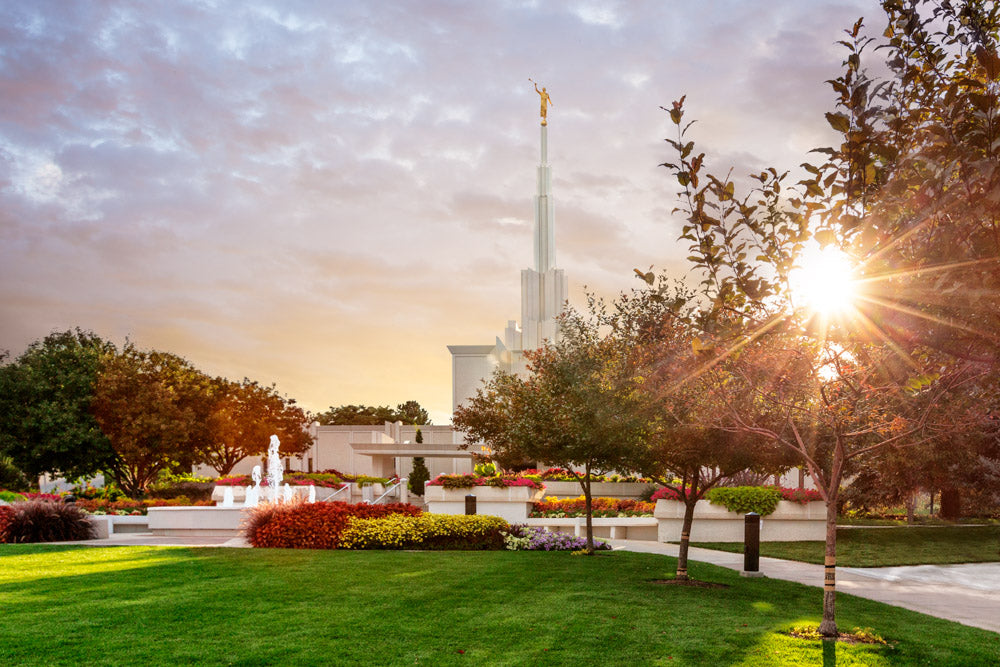 Denver Temple - Sunburst by Robert A Boyd