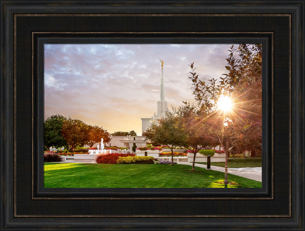 Denver Temple - Sunburst by Robert A Boyd