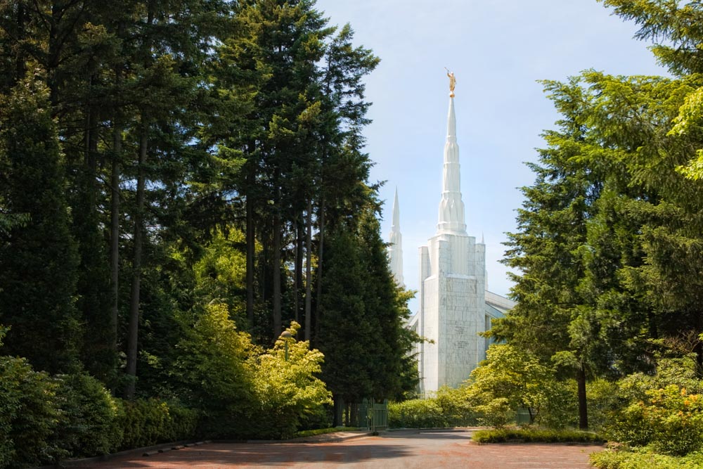 Portland Temple - Path by Robert A Boyd