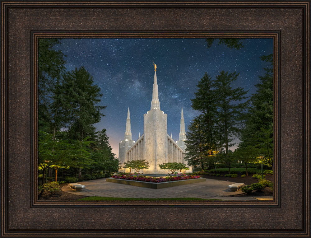 Portland Temple - Night Majesty by Robert A Boyd