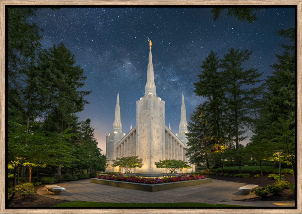 Portland Temple - Night Majesty by Robert A Boyd
