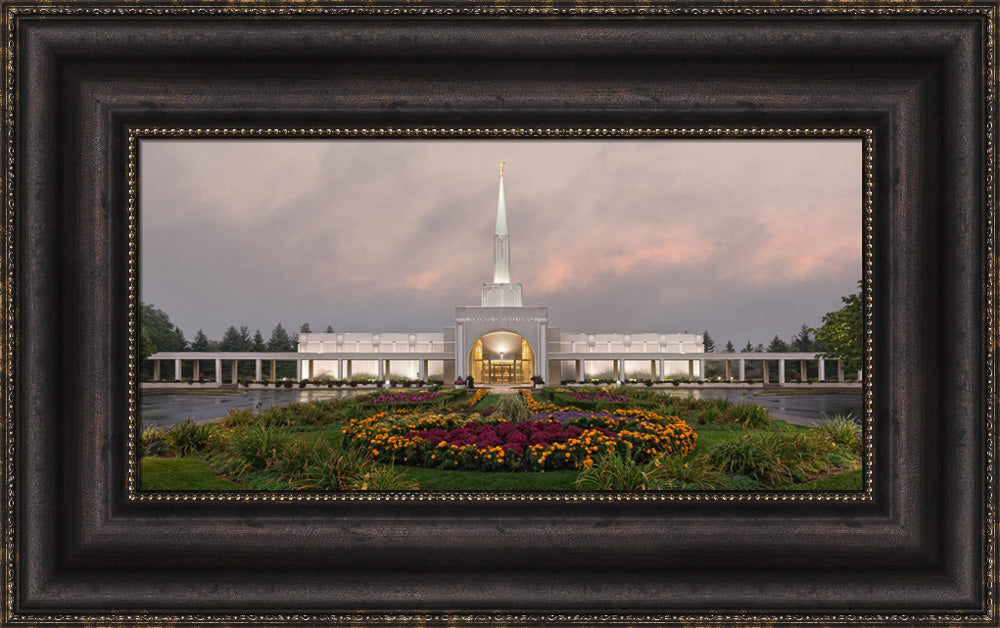 Toronto Temple - Autumn Sky by Robert A Boyd