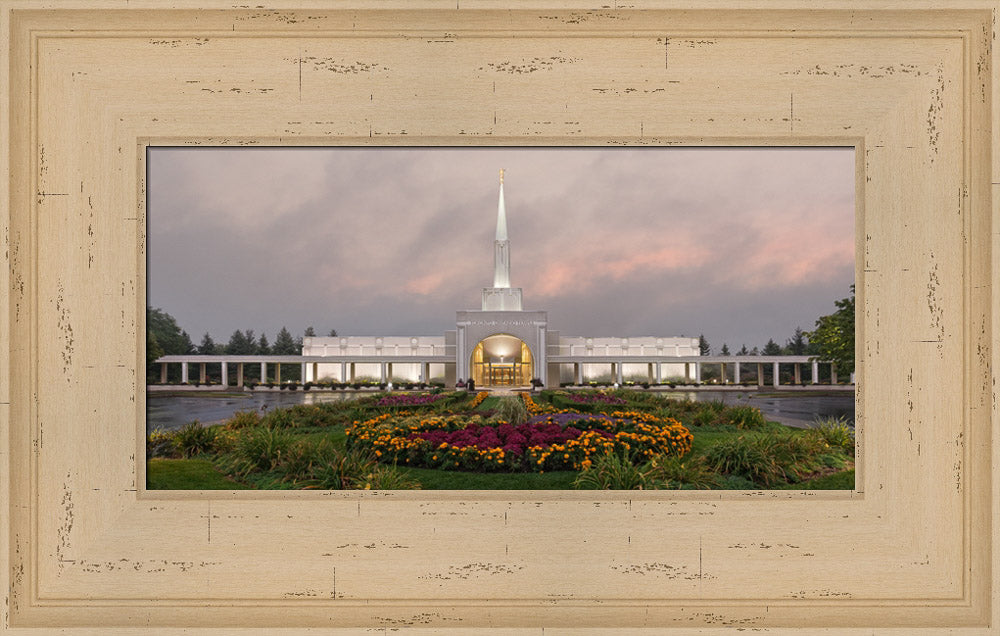 Toronto Temple - Autumn Sky by Robert A Boyd