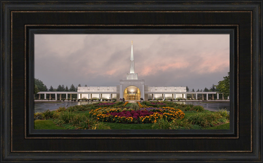 Toronto Temple - Autumn Sky by Robert A Boyd