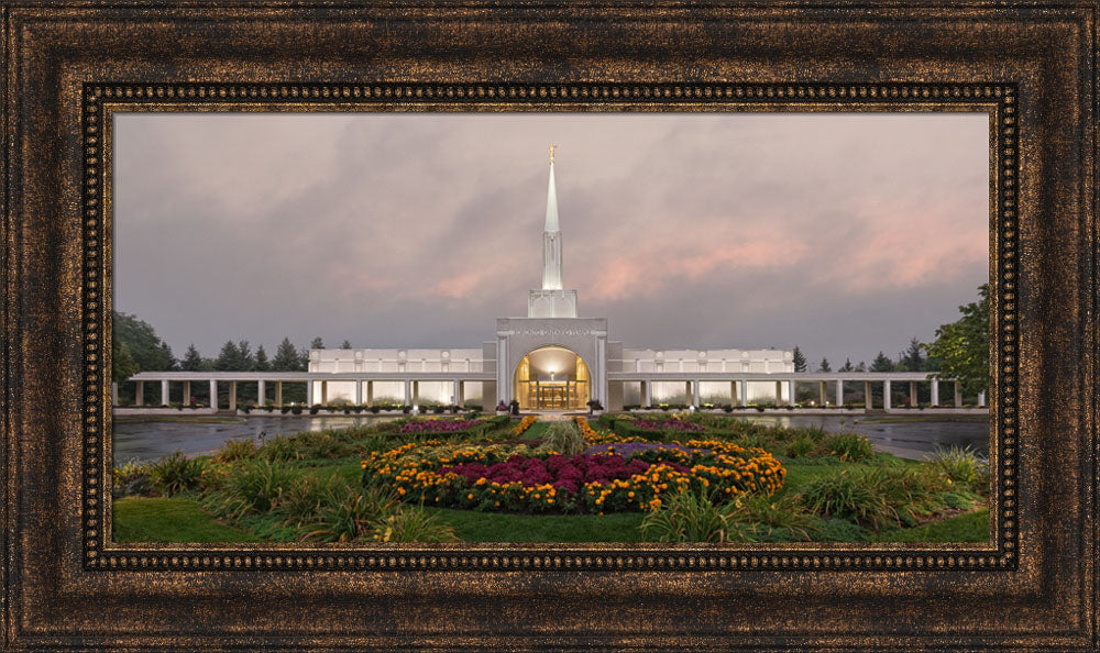 Toronto Temple - Autumn Sky by Robert A Boyd