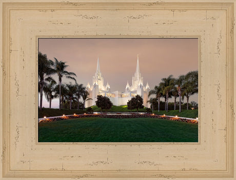 San Diego Temple - Autumn Sky by Robert A Boyd