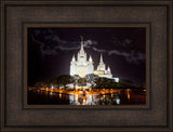 San Diego Temple - Rain Reflections by Robert A Boyd