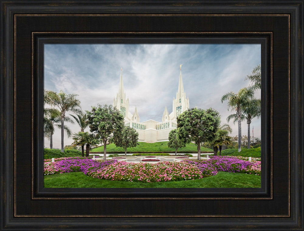 San Diego Temple - Chrome Series by Robert A Boyd