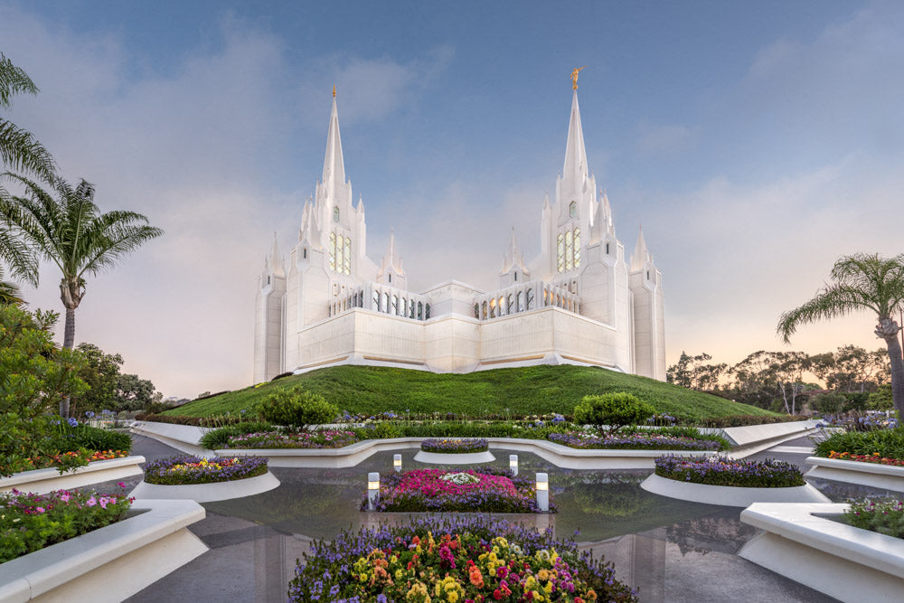 San Diego Temple - Garden View by Robert A Boyd