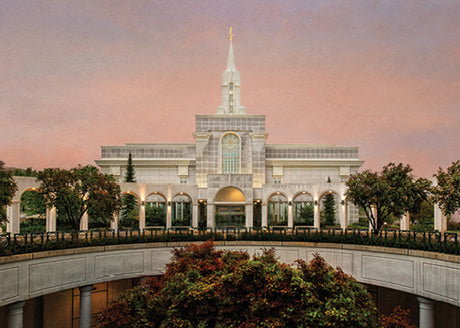 Bountiful Temple - Fall Atrium by Robert A Boyd