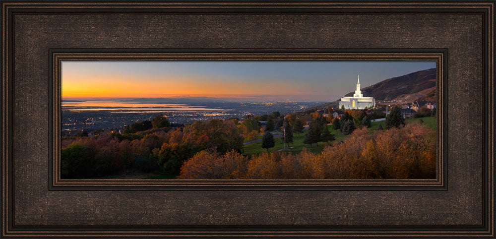 Bountiful Temple - Valley Wide Panoramic by Robert A Boyd