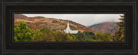 Bountiful Temple - Fall Mountains by Robert A Boyd