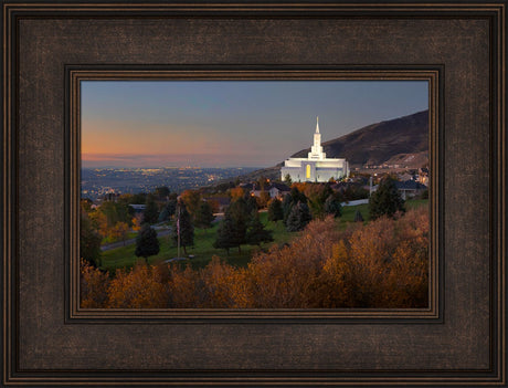 Bountiful Temple - Valley Sunset by Robert A Boyd