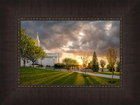 Bountiful Temple - Reflection at Dusk by Robert A Boyd