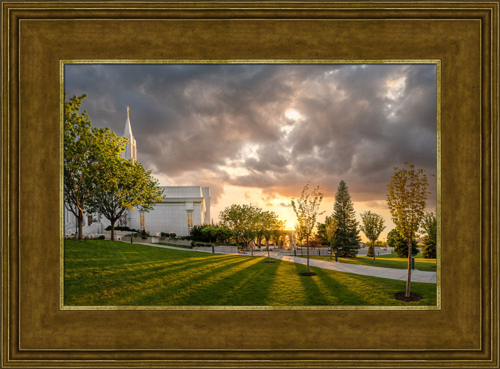 Bountiful Temple - Reflection at Dusk by Robert A Boyd