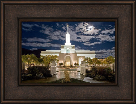 Mt Timpanogos Temple - Moonlight by Robert A Boyd