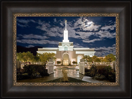 Mt Timpanogos Temple - Moonlight by Robert A Boyd