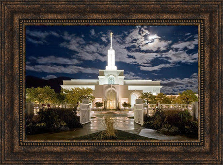 Mt Timpanogos Temple - Moonlight by Robert A Boyd