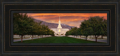 Mt Timpanogos Temple - Sunrise Wide Panoramic by Robert A Boyd