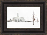 Mt Timpanogos Temple - Snow Red Leaves by Robert A Boyd