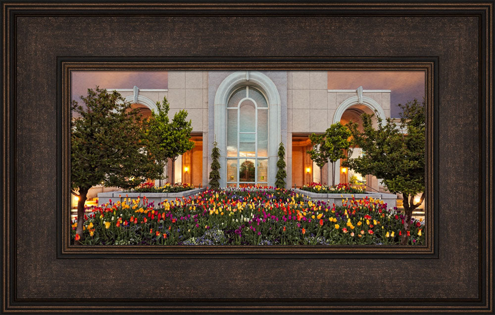 Mt Timpanogos Temple - Blooming Spring by Robert A Boyd