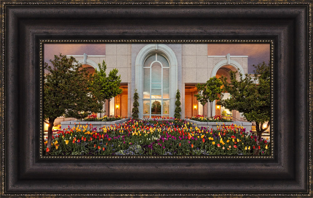 Mt Timpanogos Temple - Blooming Spring by Robert A Boyd