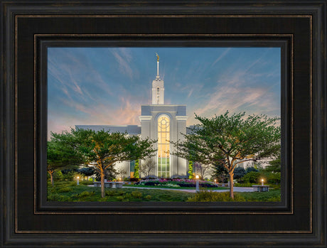 Mt Timpanogos Temple - Evening in the Garden by Robert A Boyd