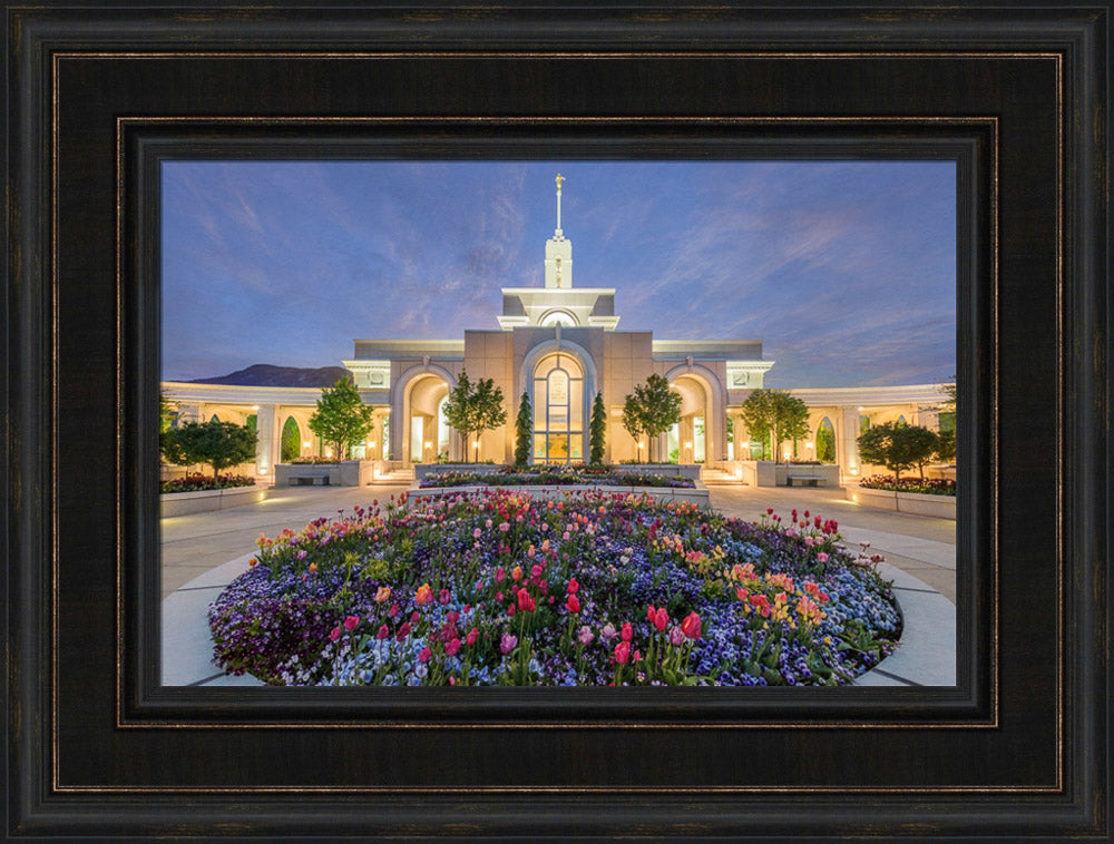 Mt Timpanogos Temple - Lavender Sky by Robert A Boyd