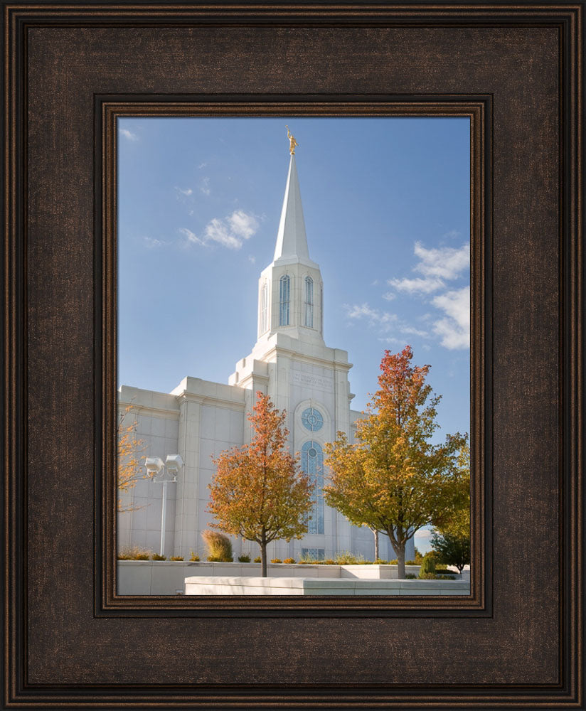 St Louis Temple - Autumn Trees by Robert A Boyd