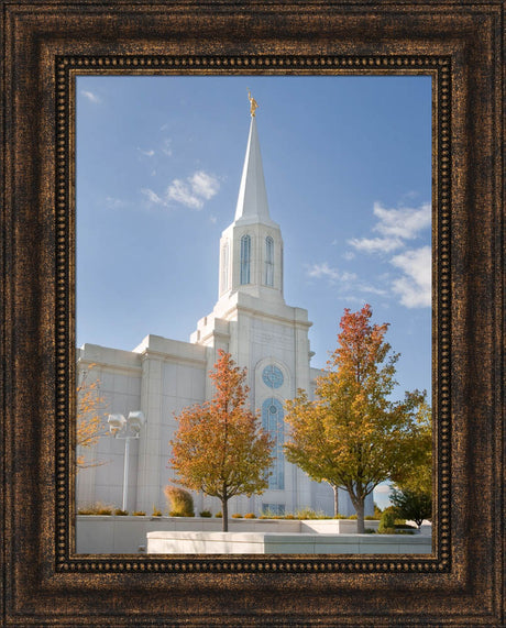 St Louis Temple - Autumn Trees by Robert A Boyd