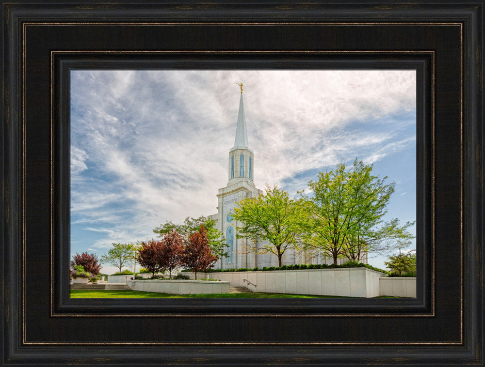 St Louis Temple - Summer Trees by Robert A Boyd
