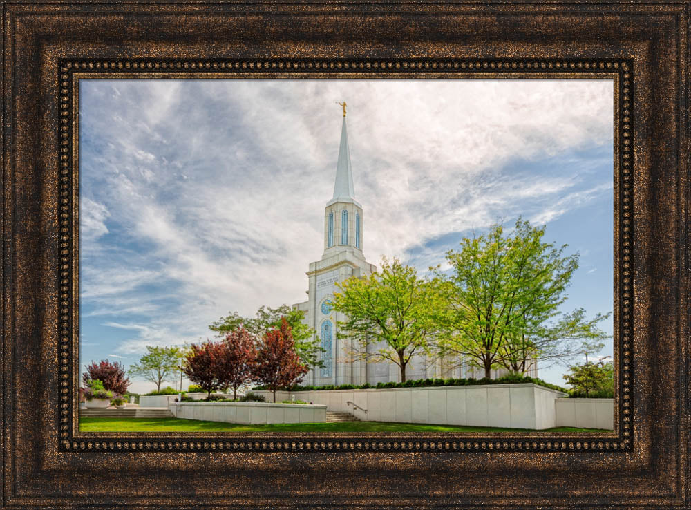 St Louis Temple - Summer Trees by Robert A Boyd