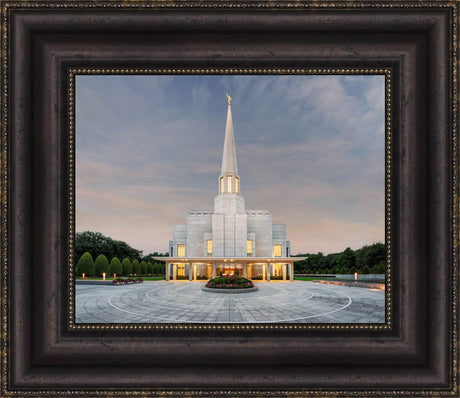 Preston England Temple - Morning Light by Robert A Boyd