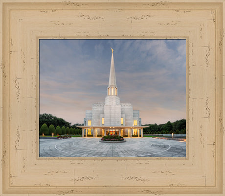 Preston England Temple - Morning Light by Robert A Boyd