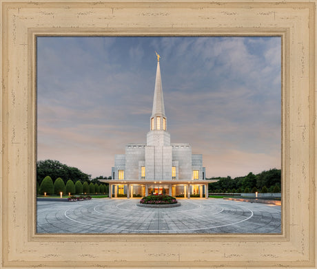 Preston England Temple - Morning Light by Robert A Boyd