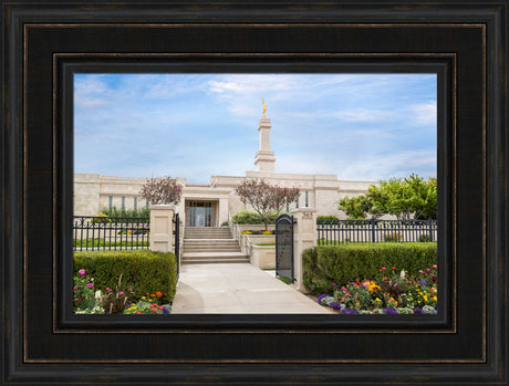 Monticello Temple - Summer Flowers by Robert A Boyd