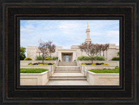 Monticello Temple - Summer Stairs by Robert A Boyd