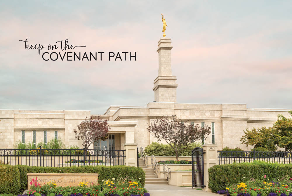 Monticello Temple - Pink Clouds 12x18 repositionable poster