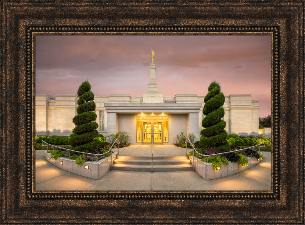 Spokane Temple - Evening by Robert A Boyd