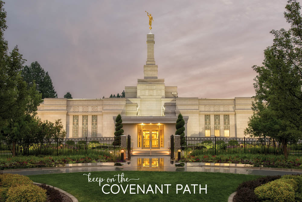 Spokane Temple - Covenant Path 12x18 repositionable poster